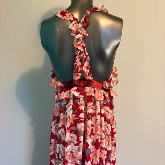 **RARE** For Love and Lemons 🍋 Size M Red velvet maxi dress - Picture 4 of 7